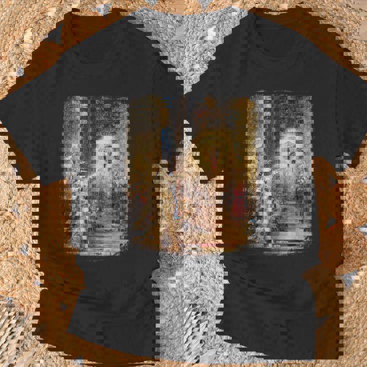 幻影ギュスターヴ・モロー不気味なホラー絵画アート Tシャツ 高齢者への贈り物