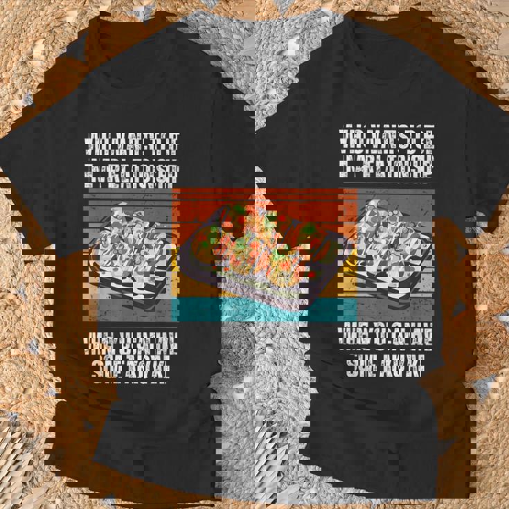 恋愛をしたいヴィンテージ可愛いたこ焼き Tシャツ 高齢者への贈り物