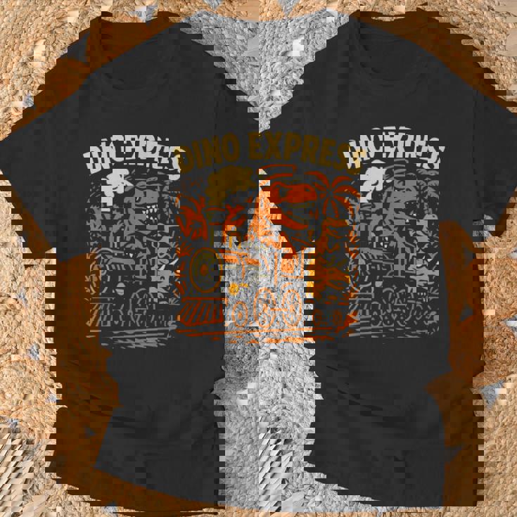 恐竜 エクスプレス 漫画 電車 恐竜 男の子 Tシャツ 高齢者への贈り物