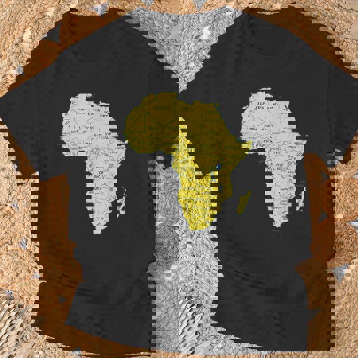 手描きアフリカ地図tシャツ 国名付き Tシャツ 高齢者への贈り物