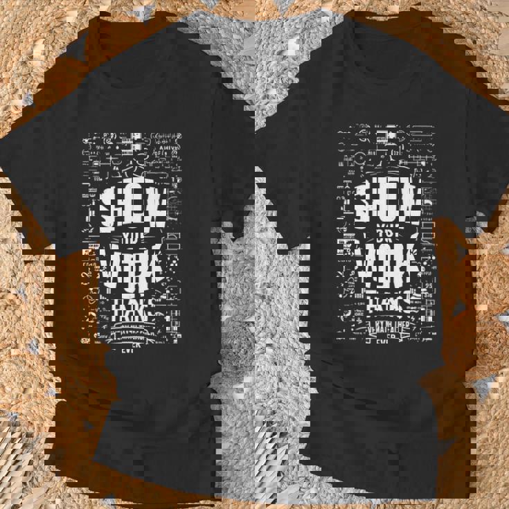 数学の先生に感謝の気持ちを伝えましょう。 長袖tシャツ Tシャツ 高齢者への贈り物