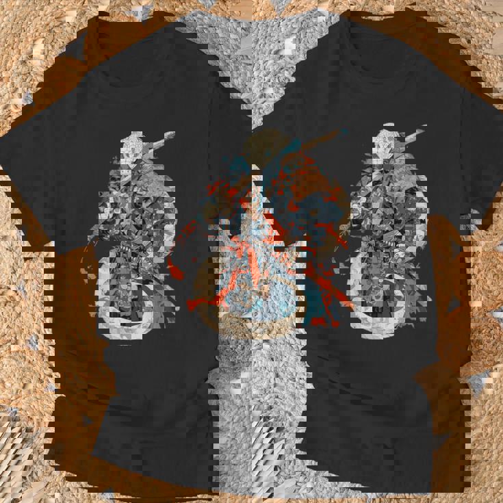 日本アート 蛇 忍者 浮世絵 アニメスタイル サムライスネーク Tシャツ 高齢者への贈り物