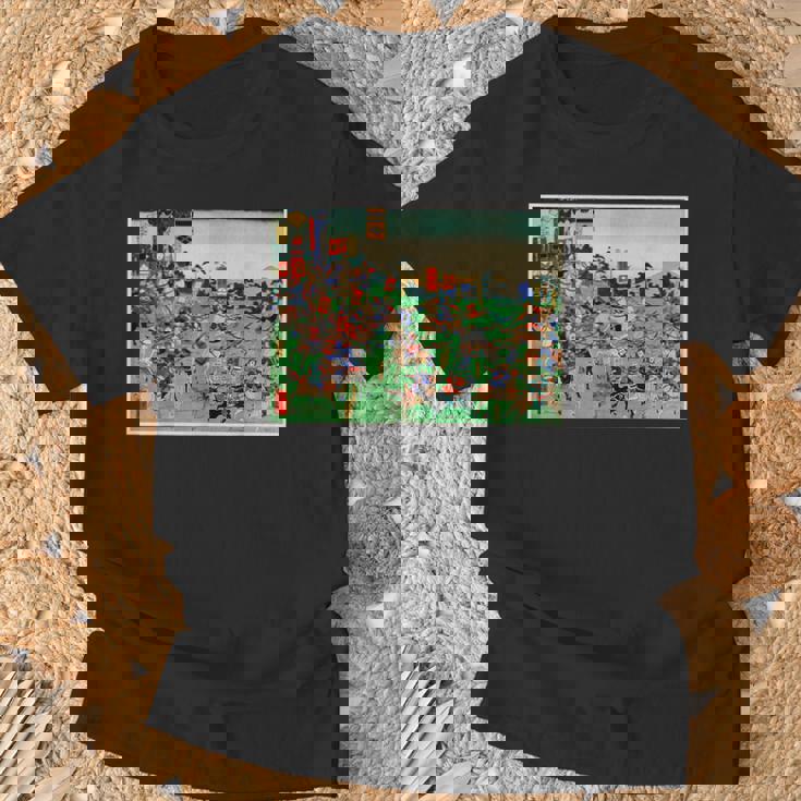 日本レトロアート 歌川国吉 2陸軍の戦い Tシャツ 高齢者への贈り物