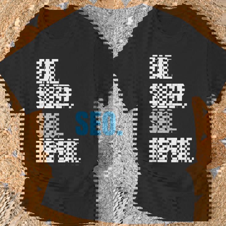 検索エンジン最適化 Eatleepeo Repeateo Tシャツ 高齢者への贈り物