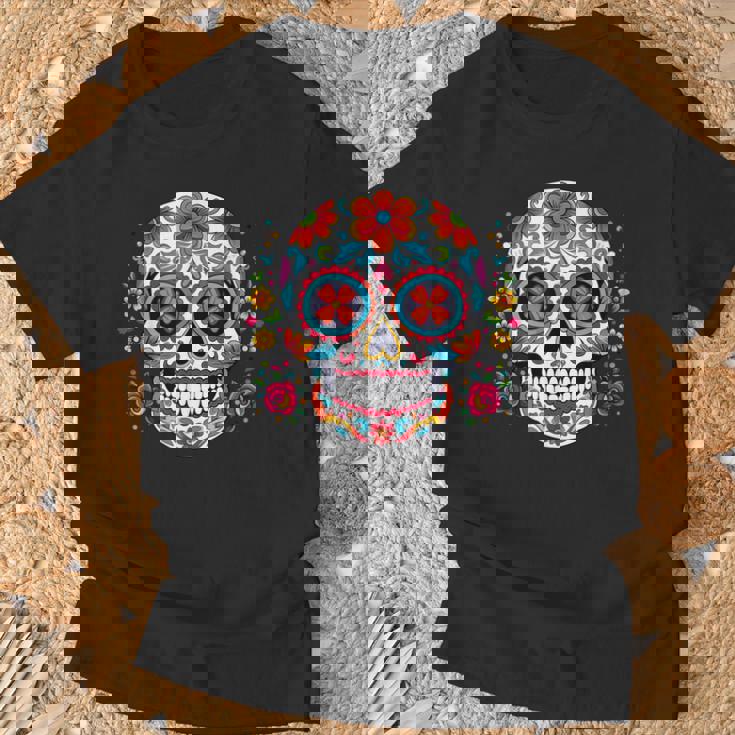 死者の日 シュガースカル メキシコデー カラベラデー Tシャツ 高齢者への贈り物