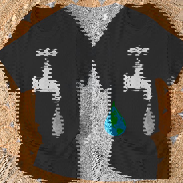 水道蛇口漏れ Tシャツ 高齢者への贈り物