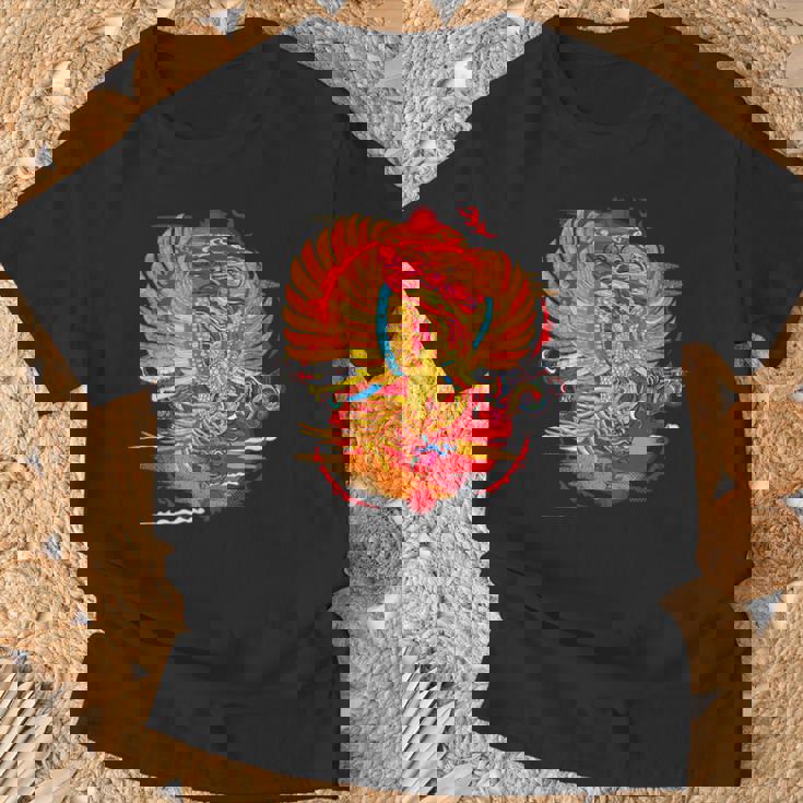 浮世絵シリーズ 和ポップ 鳳凰 Tシャツ 高齢者への贈り物