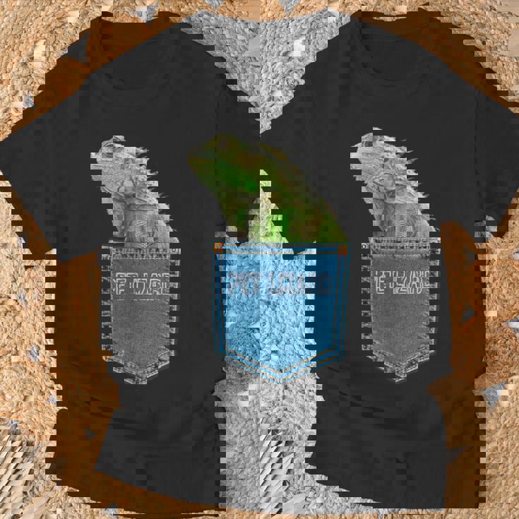 爬虫類 トカゲ ポケット ペット トカゲ イグアナ Tシャツ 高齢者への贈り物