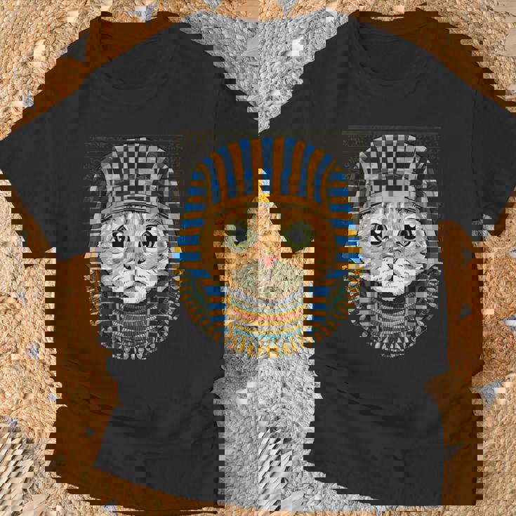 猫 エジプトファラオ 歴史家 考古学者 Tシャツ 高齢者への贈り物