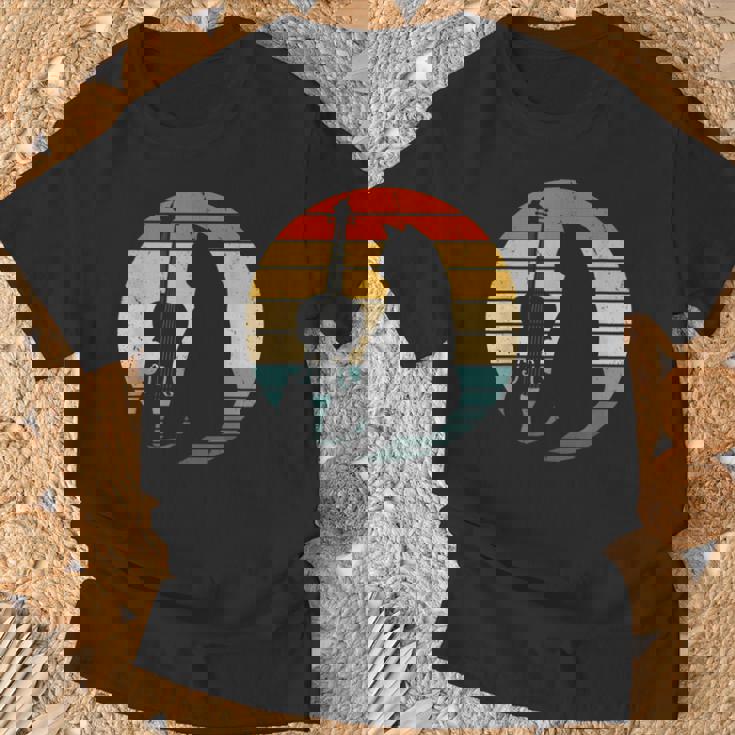 猫とバイオリン 楽器 面白い子猫愛好家 Tシャツ 高齢者への贈り物