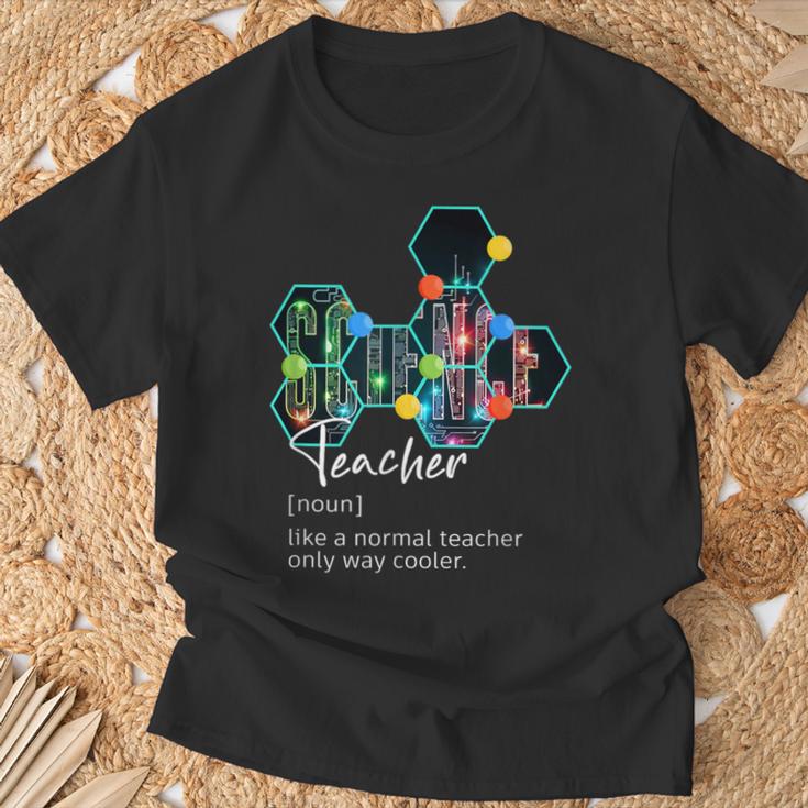 理科教師の定義面白い学校の男性と女性 Tシャツ 高齢者への贈り物