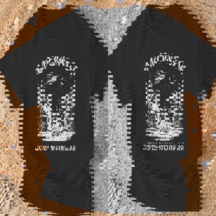 皮肉なサマーキャンプカウンセラー エイリアン国立公園 ロズウェル Tシャツ 高齢者への贈り物