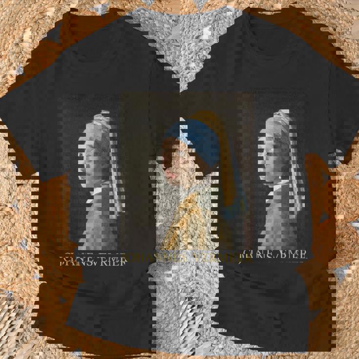 真珠の耳飾りの少女／フェルメール（記名）【世界の名画】Johannesermeer 美術館アート Tシャツ 高齢者への贈り物