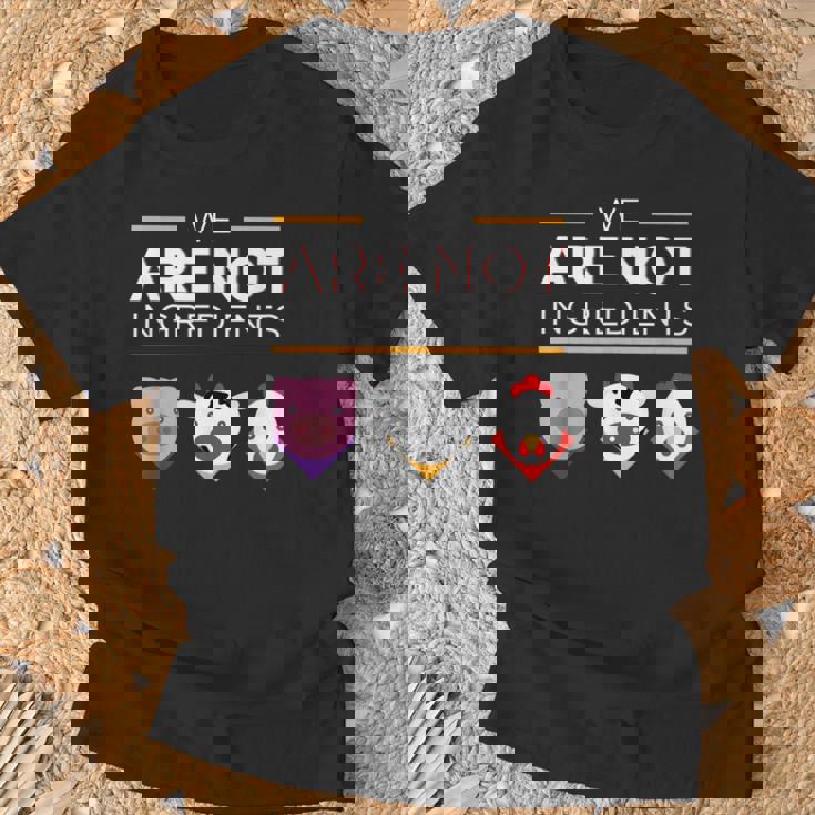 私たちは食材ではありませんビーガン、動物の権利 Tシャツ 高齢者への贈り物