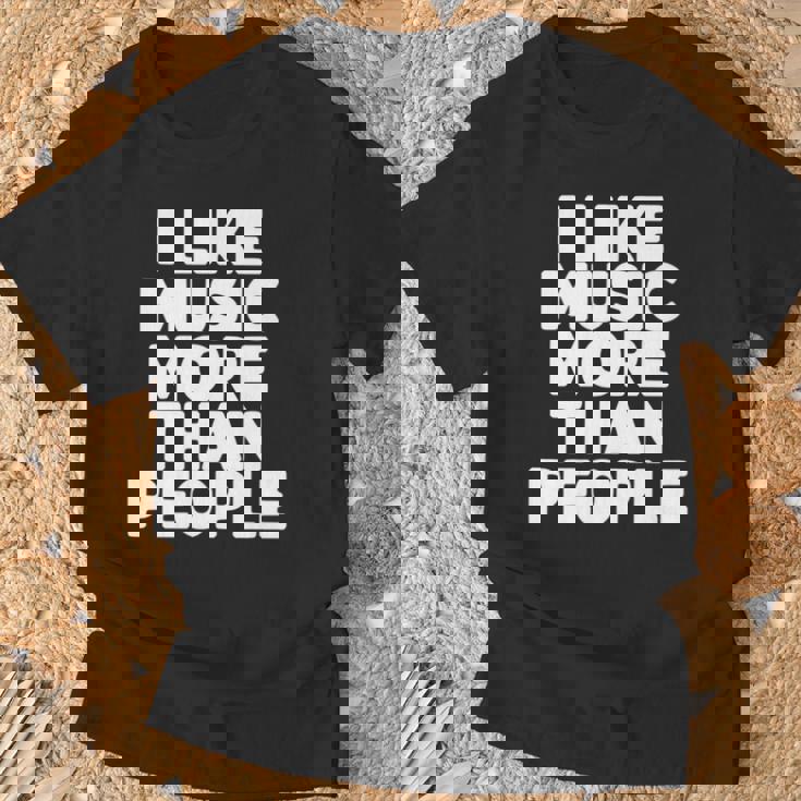 私は人より音楽が好き 長袖tシャツ Tシャツ 高齢者への贈り物