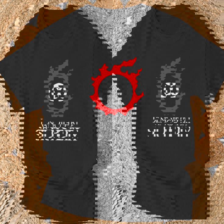 私は愚かさを癒すことができない-学者面白いミーム Tシャツ 高齢者への贈り物