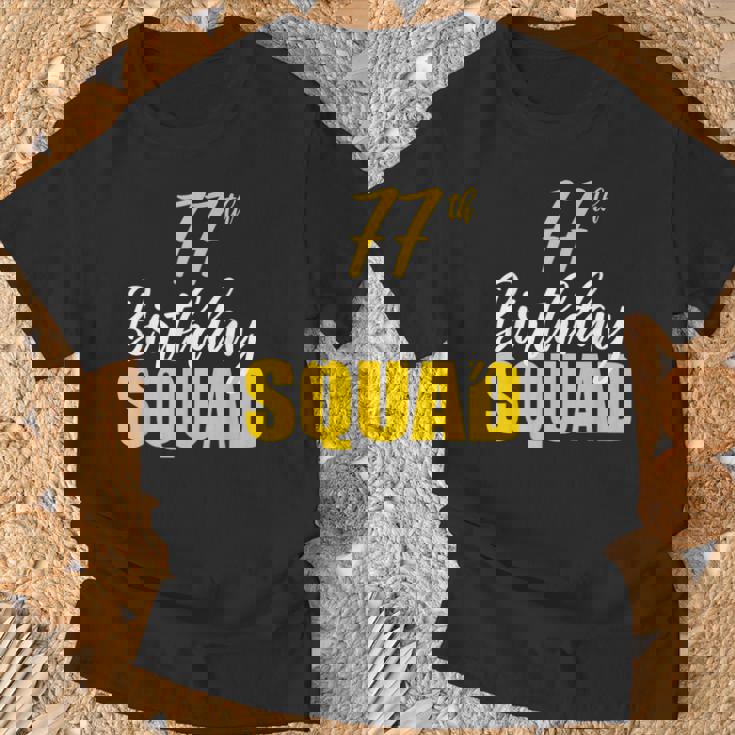 第77回ハッピーバースデーチームパーティーバースデーファミリーグループ Tシャツ 高齢者への贈り物