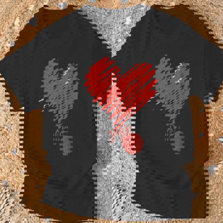 編み物 I かぎ針編み I 毛糸 I ニッター I 編み物 Tシャツ 高齢者への贈り物