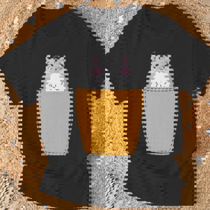 胸ポケットにハムスター 長袖tシャツ Tシャツ 高齢者への贈り物