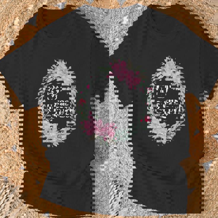 花柄 69歳 誕生日 男性 女性 還暦 Tシャツ 高齢者への贈り物