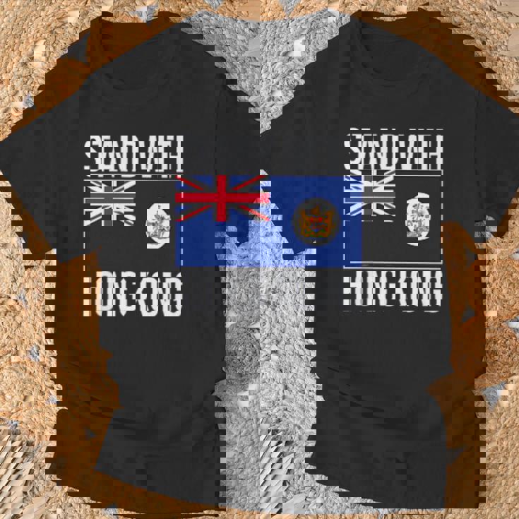 英国の香港国旗 1959-1997年 香港の自由 Tシャツ 高齢者への贈り物