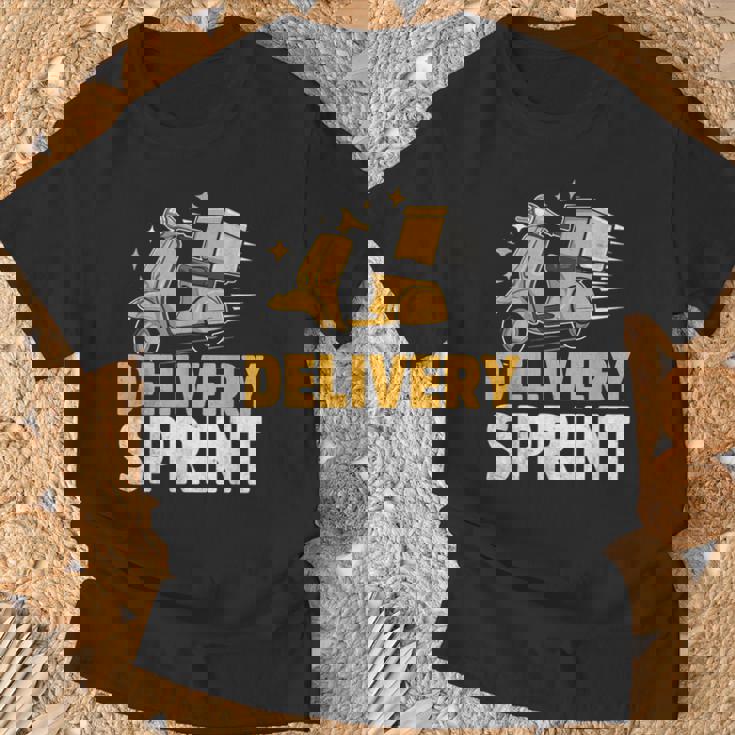 配達 スプリント 配達員 パッケージ 配達 Tシャツ 高齢者への贈り物