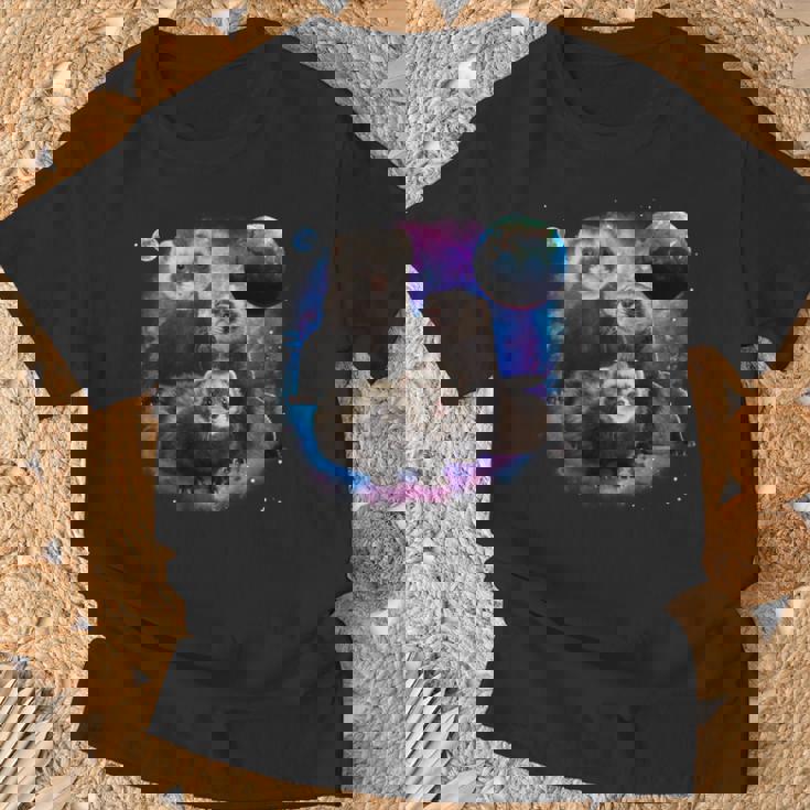 銀河系の面白いフェレット フェレット 長袖tシャツ Tシャツ 高齢者への贈り物