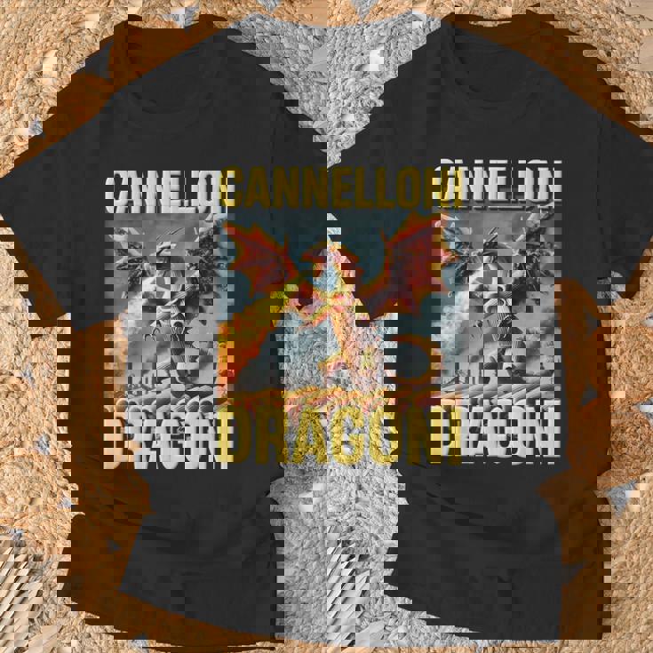 面白いai生成パスタドラゴン ブレイン カネローニ ドラゴニ Tシャツ 高齢者への贈り物