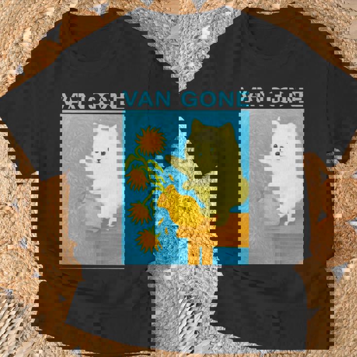 面白いtシャツ ポメラニアン ゴッホ イヌ メンズ 犬好き グッズ かわいい おもしろ 面白い 服 ネタ 長袖tシャツ Tシャツ 高齢者への贈り物