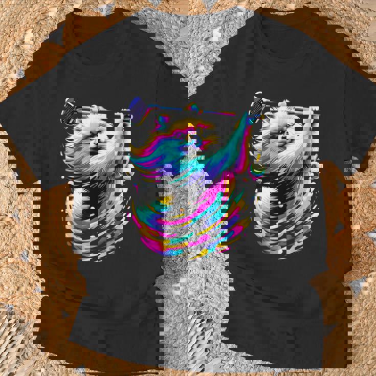 面白いtシャツ ポメラニアン ゴルフ イヌ メンズ 犬好き グッズ かわいい おもしろ 面白い 服 ネタ Tシャツ 高齢者への贈り物