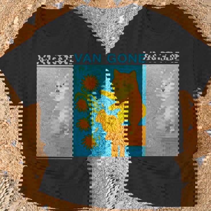 面白いtシャツ 柴犬 ゴッホ イヌ わんこ メンズ 犬好き グッズ かわいい おもしろ 面白い 服 ネタ 長袖tシャツ Tシャツ 高齢者への贈り物