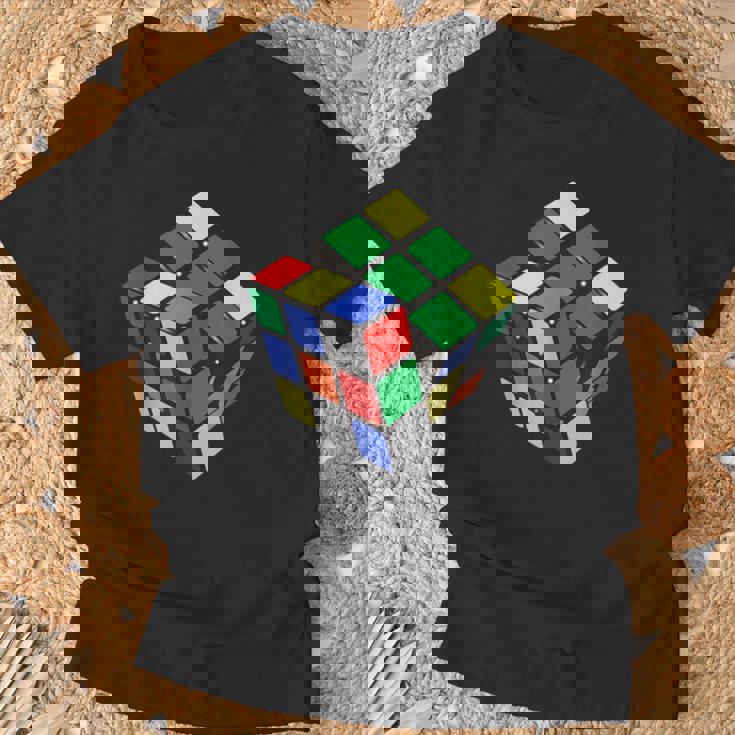 面白いオタクシェルドンパズルキューブ数学科学教師オタク Tシャツ 高齢者への贈り物