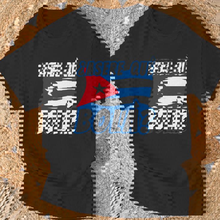 面白いキューバのハバナキューバの旗、アセレ・ケ・ボラ 長袖tシャツ Tシャツ 高齢者への贈り物