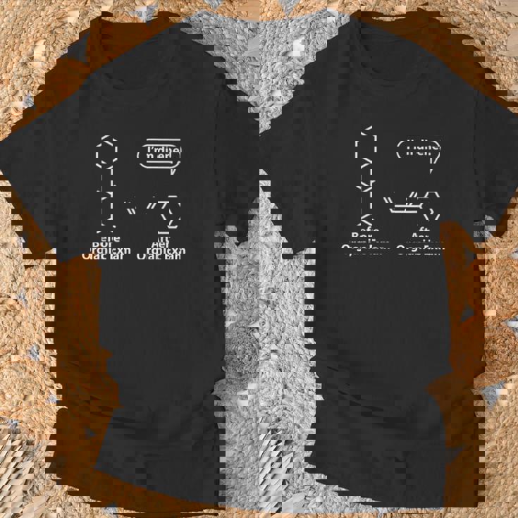 面白い駄洒落-有機化学試験後の前-私は奉仕する Tシャツ 高齢者への贈り物