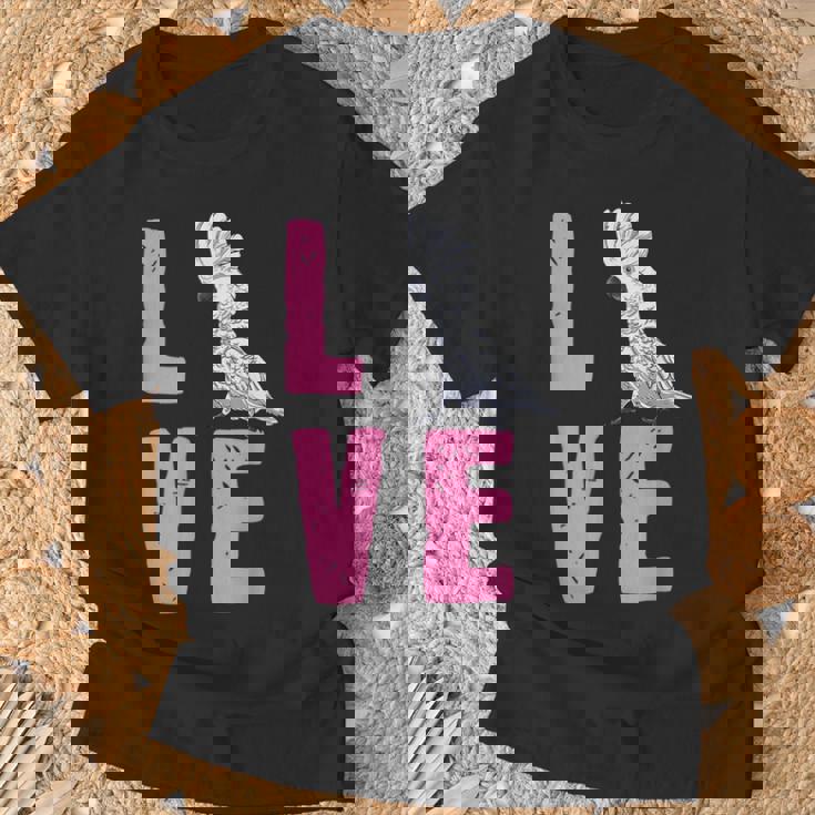 面白い鳥の恋人の贈り物-タイハクオウム Tシャツ 高齢者への贈り物