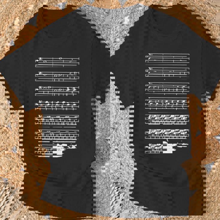 音楽好き サメ 鮫 バス記号 メロディー フレーズ ミュージシャン 音楽ファン 映画ファン おもしろ デザイン Tシャツ 高齢者への贈り物