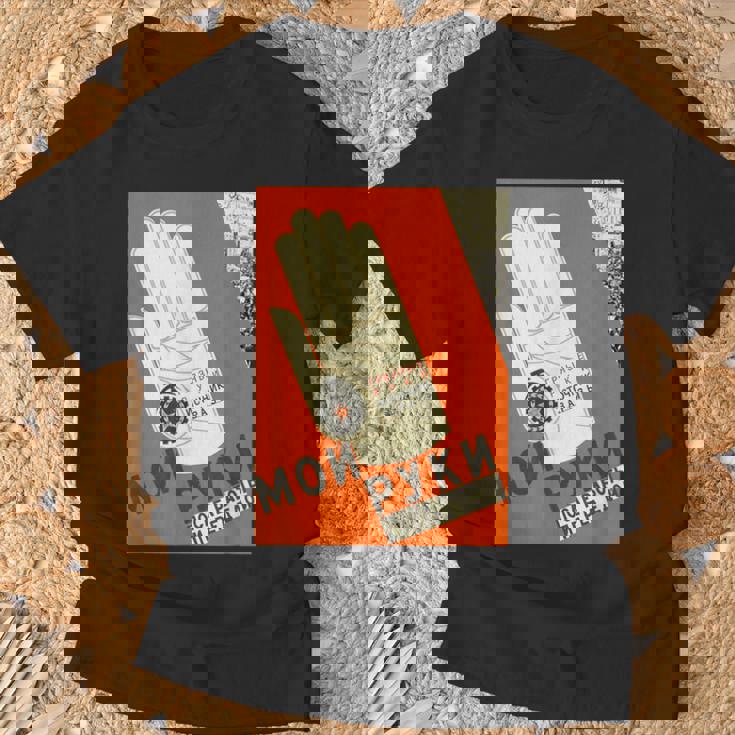 食事の前には手洗いを ソ連 ロシア アヴァンギャルド Tシャツ 高齢者への贈り物