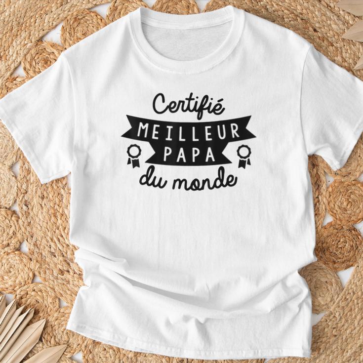 Certifia Mejor Papa Del Mundo Regalo Fete Peras Camiseta unisex Regalos para ancianos