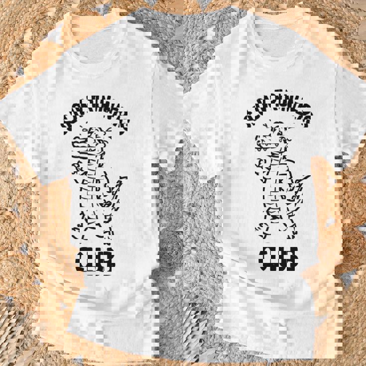 Crocodilelow Runners Club おもしろランニングマスコット 長袖tシャツ Tシャツ 高齢者への贈り物