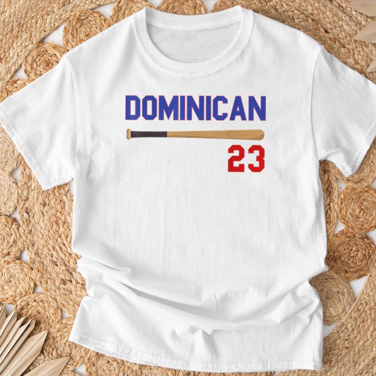 Dominicano Flag Rd República Dominicana De Béisbol Camiseta unisex Regalos para ancianos