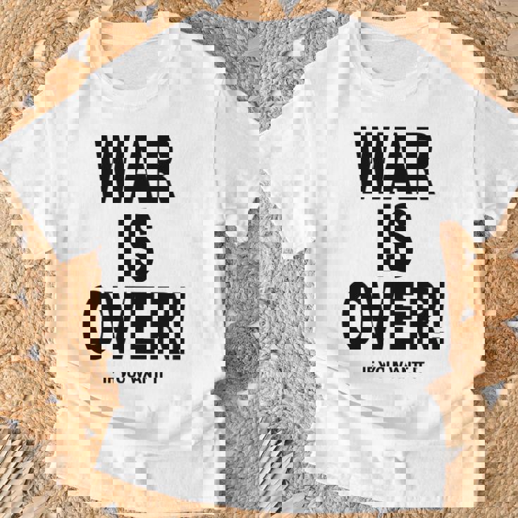 Exclusive War Is Over ご希望の場合限定ブラックプリント 長袖tシャツ Tシャツ 高齢者への贈り物