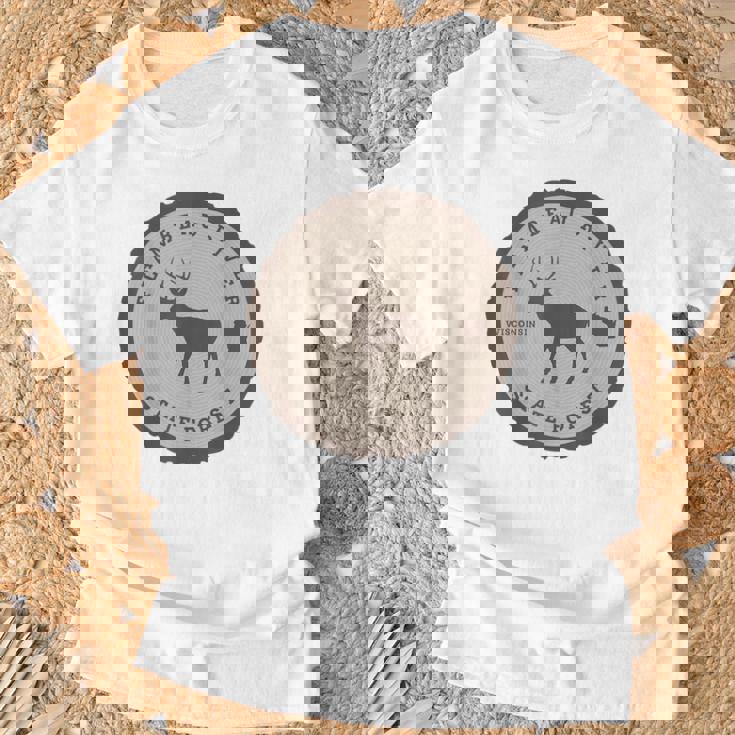 Flambeau Rivertate Forest Wisconsin Wi アウトドア 鹿 Tシャツ 高齢者への贈り物