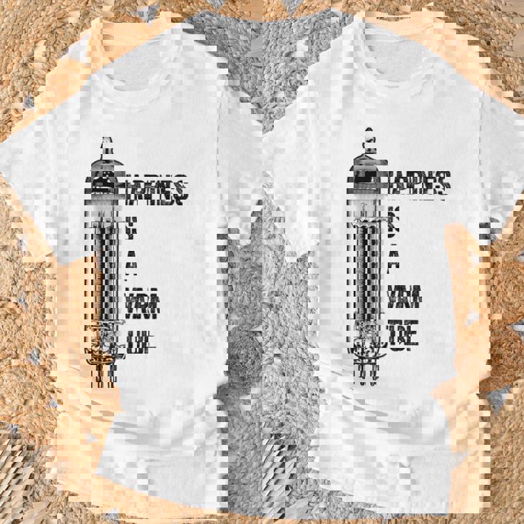 Happiness Is A Warm Tube アナログオーディオ。真空管 Tシャツ 高齢者への贈り物