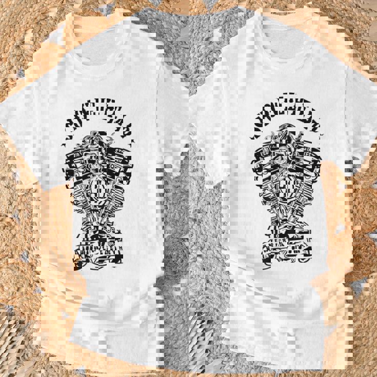 Hdhovelhead アメリカンバイクレジェンドtwin エンジンスカル Tシャツ 高齢者への贈り物