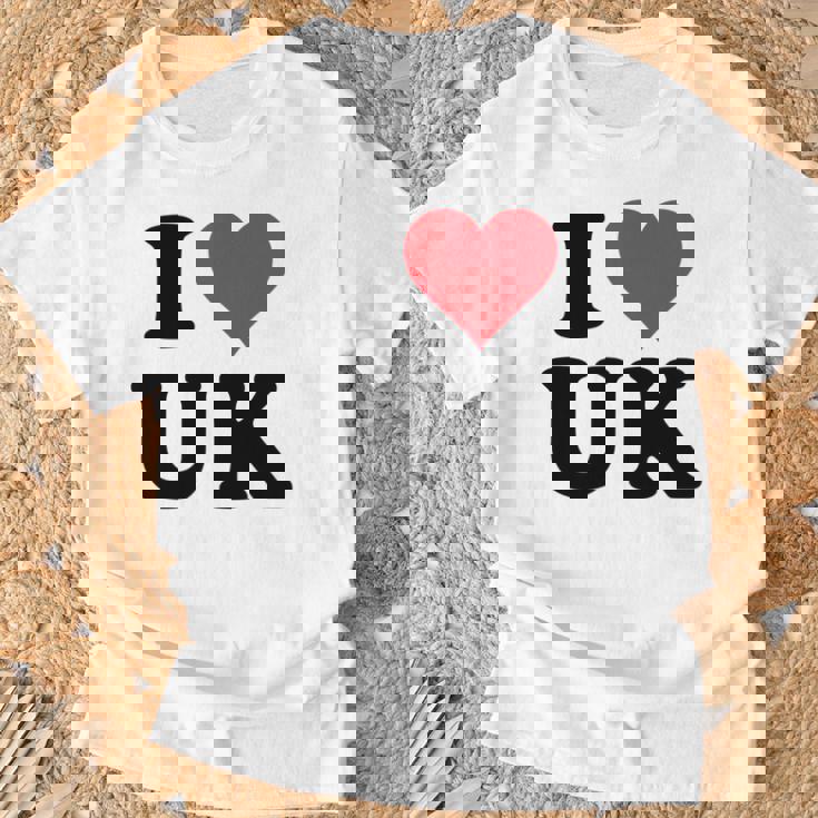 I Heart Uk Initials I Love UK First And Last Name U K 長袖tシャツ Tシャツ 高齢者への贈り物