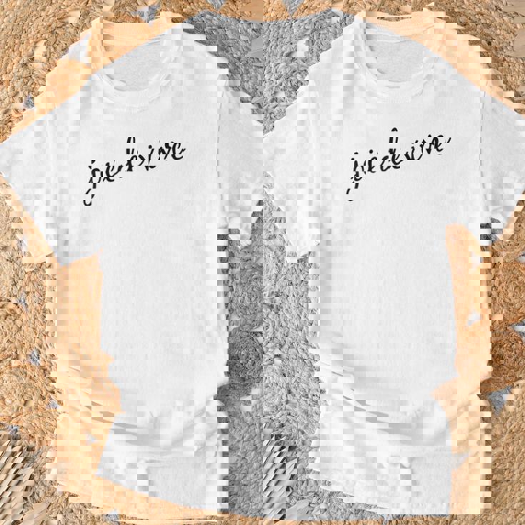 Joie Deivre フランス語の格言tシャツ Tシャツ 高齢者への贈り物