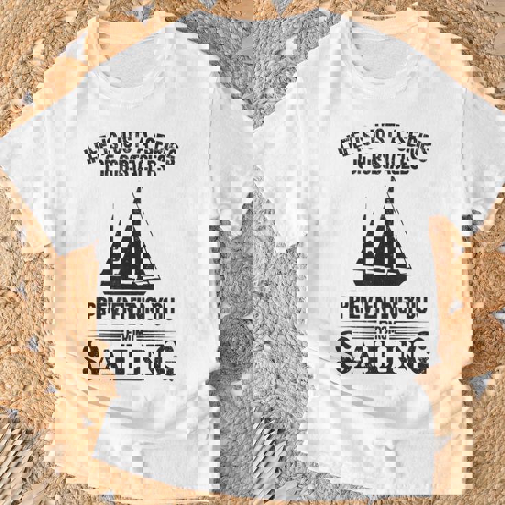 Life Is Just Aeries Obstacles セーリング ヨット Tシャツ 高齢者への贈り物