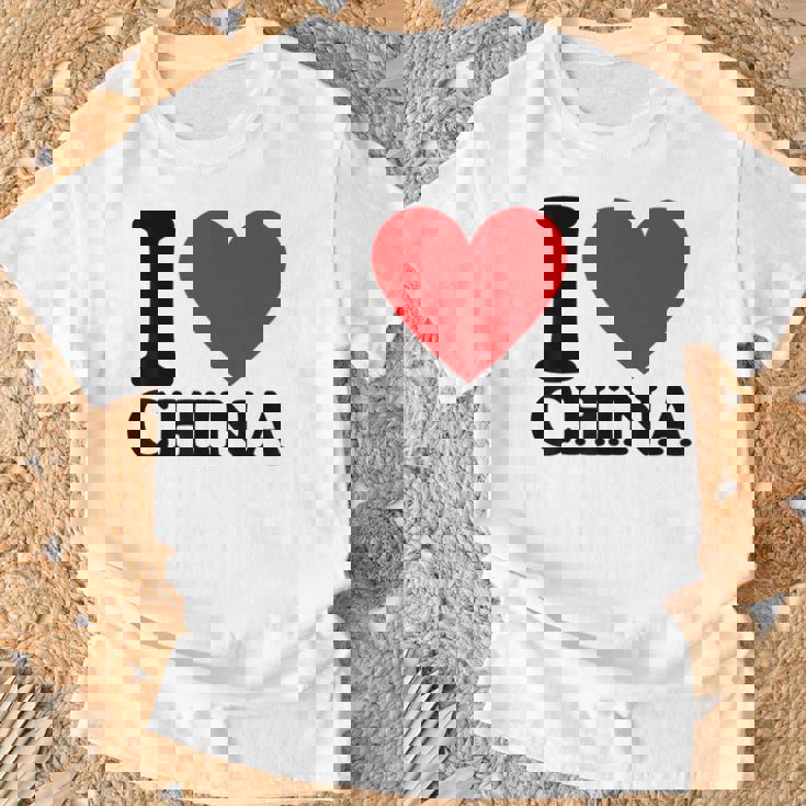 I Love China I Heart China Tシャツ 高齢者への贈り物