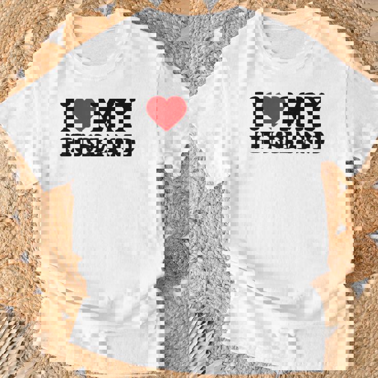 I Love My Husband I Heart My Husbandalentines Day Tシャツ 高齢者への贈り物