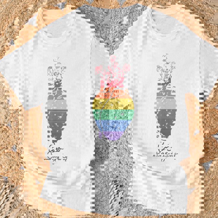 Love Wins Always Lgbt Lgbtq レインボープライド月間サポート Tシャツ 高齢者への贈り物